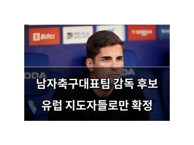 남자축구대표팀 감독 후보 유럽 지도자들로만 확정